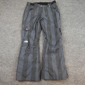 The North Face HyVent Snow Pants Womens Medium Gray Striped Ski Snowboard Winter